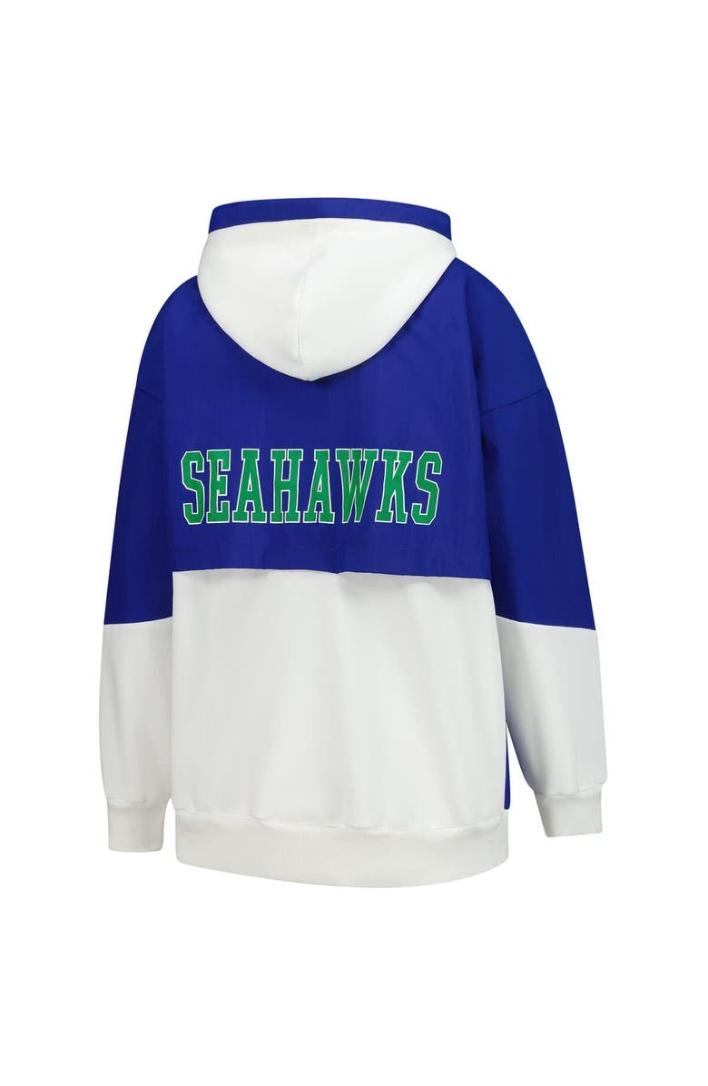 STARTER Women's Starter White Seattle Seahawks Scrimmage Full-Zip Hoodie, Alternate, color, White