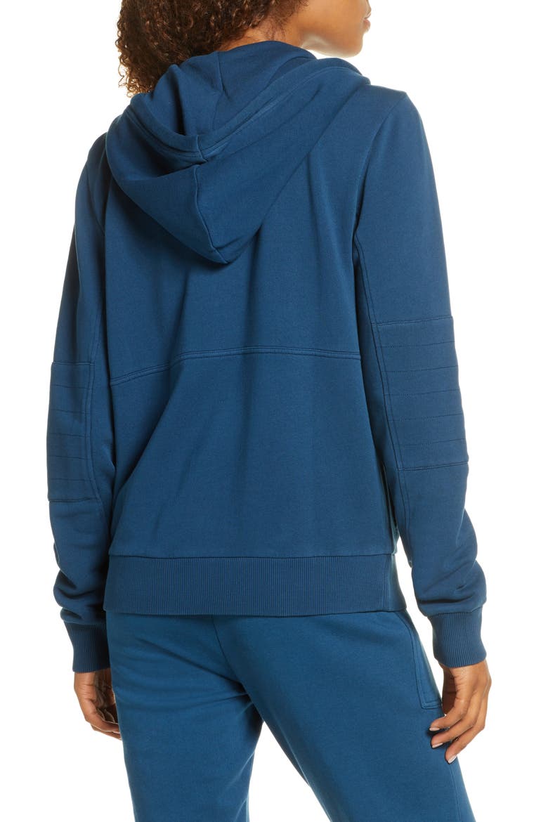 Rudi Moto Zip Hoodie, Alternate, color, BLUE REEF
