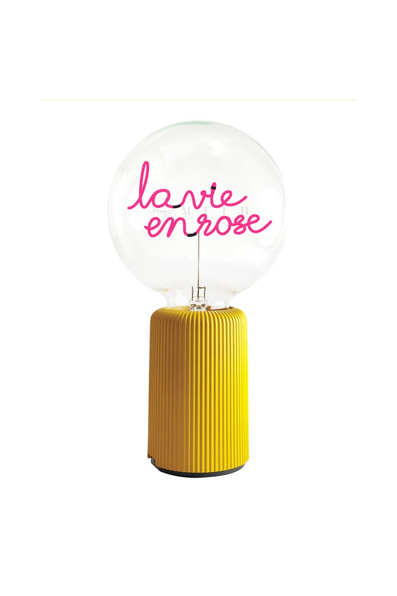 La Vie En Rose Portable Table Lamp, Main, color, Yellow
