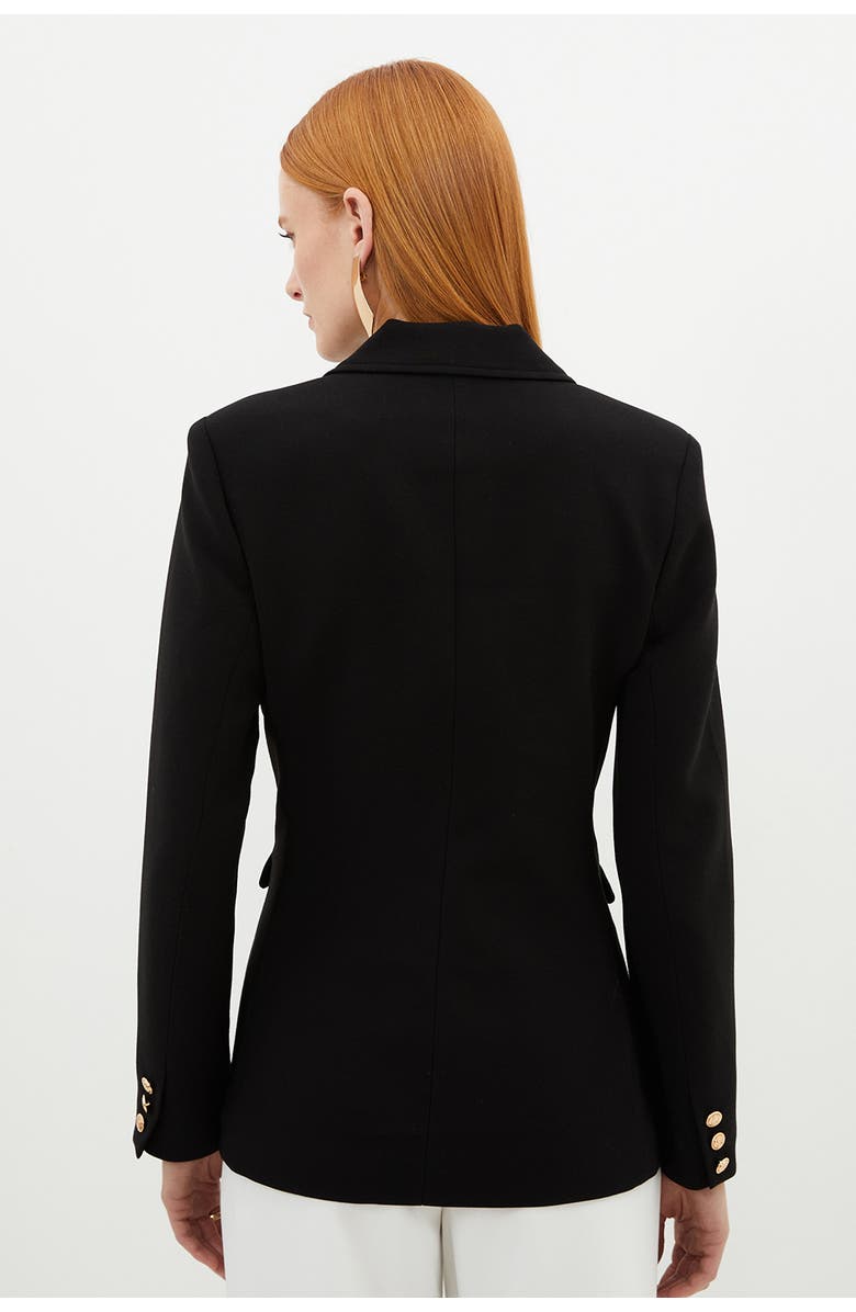 Karen Millen Tailored Double Breasted Blazer, Alternate, color, Black