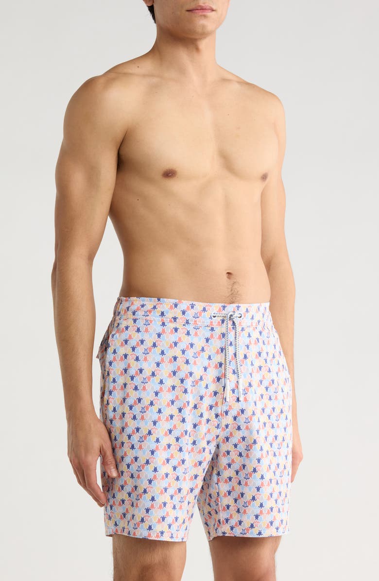 johnnie-O Shelly Swim Trunks, Alternate, color, White