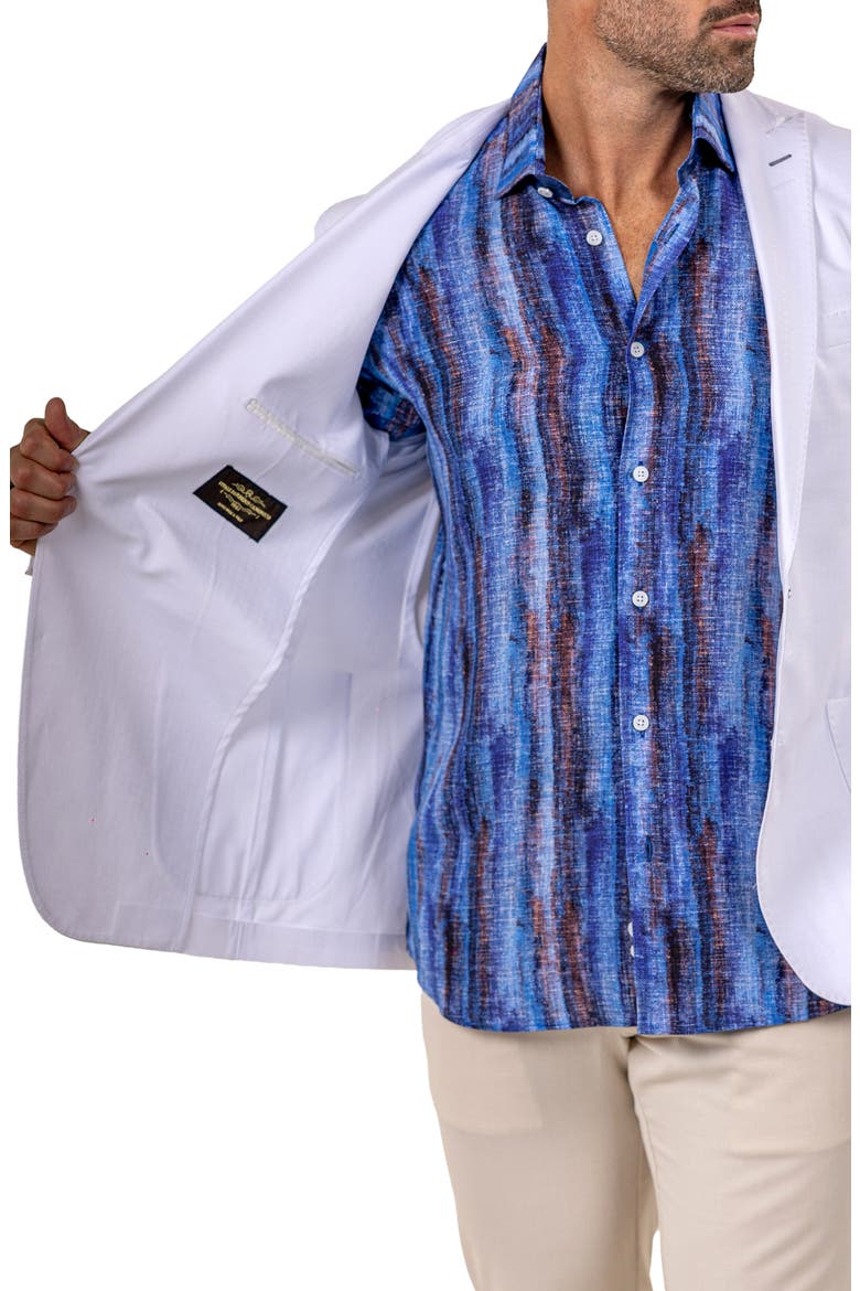Unconstructed Marthyr030 White Stretch Peak Lapel Blazer, Alternate, color, WHITE