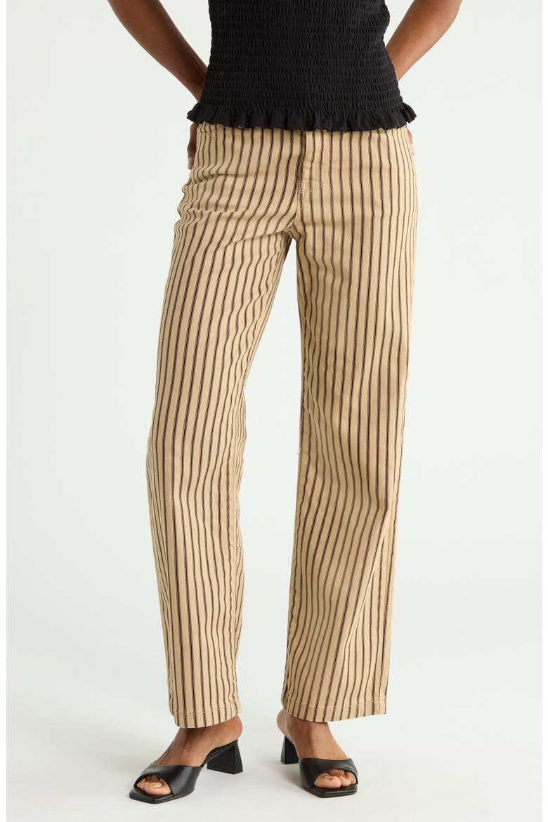 Straight Leg Jeans, Main, color, NATURAL STRIPE