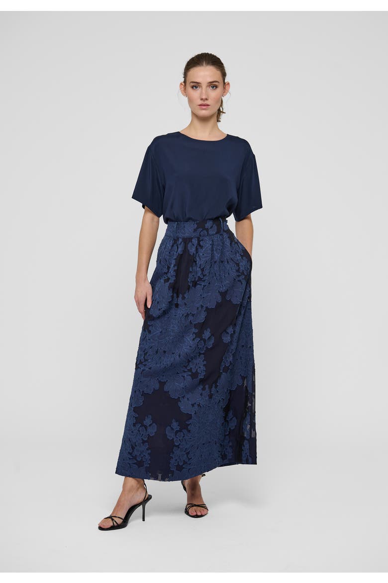 Kirdea High-Waist Floral Maxi Skirt, Alternate, color, Flora Imperial