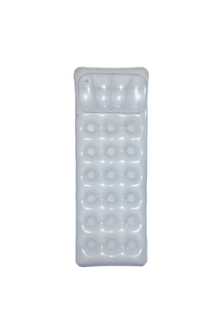 Metal Tech Lounge Inflatable Pool Float, Main, color, Clear