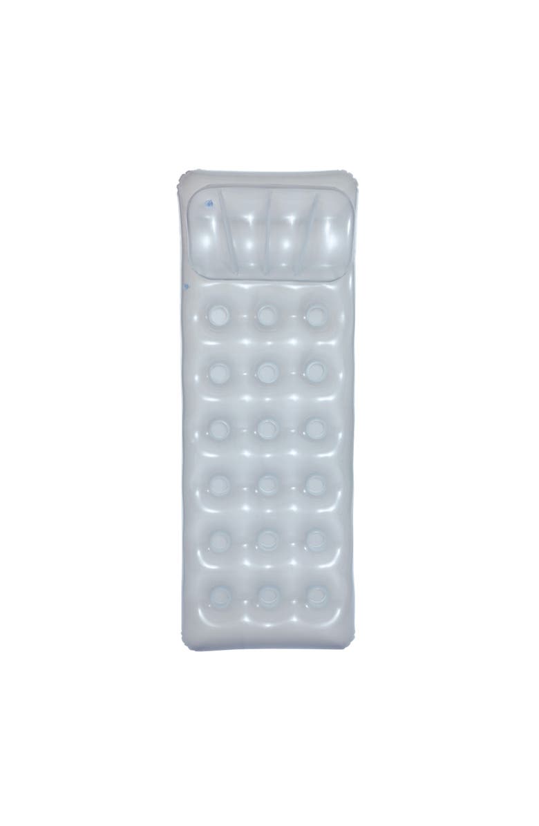 H2OGO! Metal Tech Lounge Inflatable Pool Float, Main, color, Clear