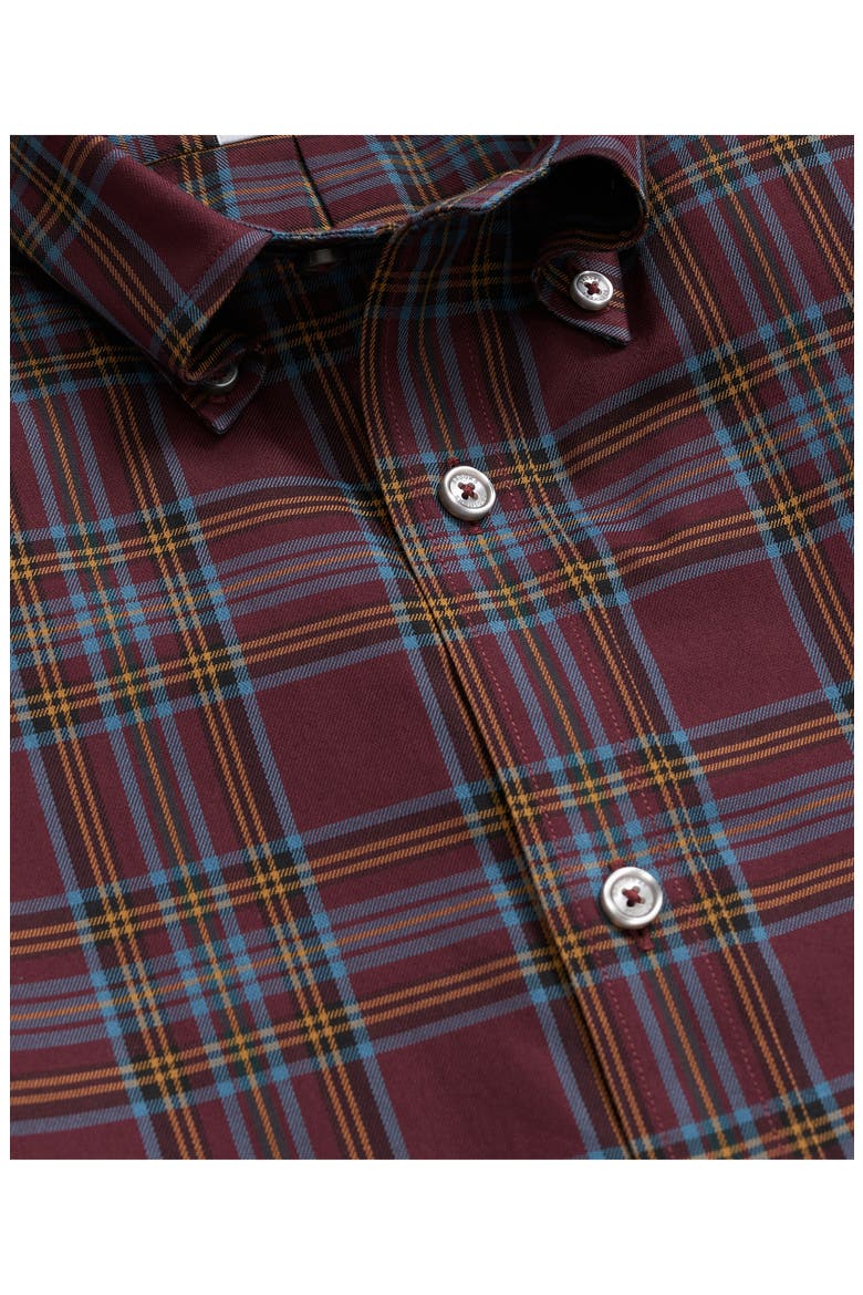 Regular Fit Twill Non-Iron Stretch Button-Down Shirt, Alternate, color, FIG PLAID