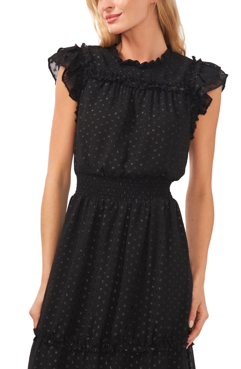 CeCe Smocked Waist Midi Dress, Alternate, color, 