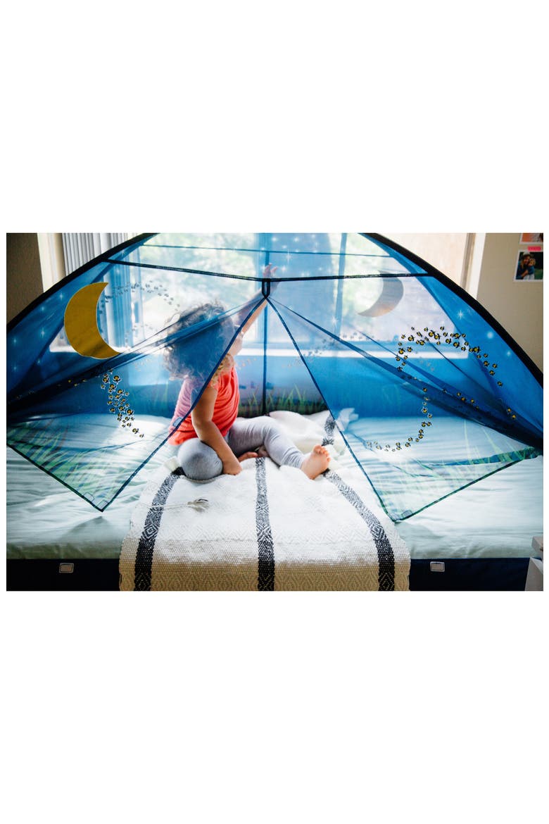 Twin-Size Glow in the Dark Bed Tent, Alternate, color, BLUE