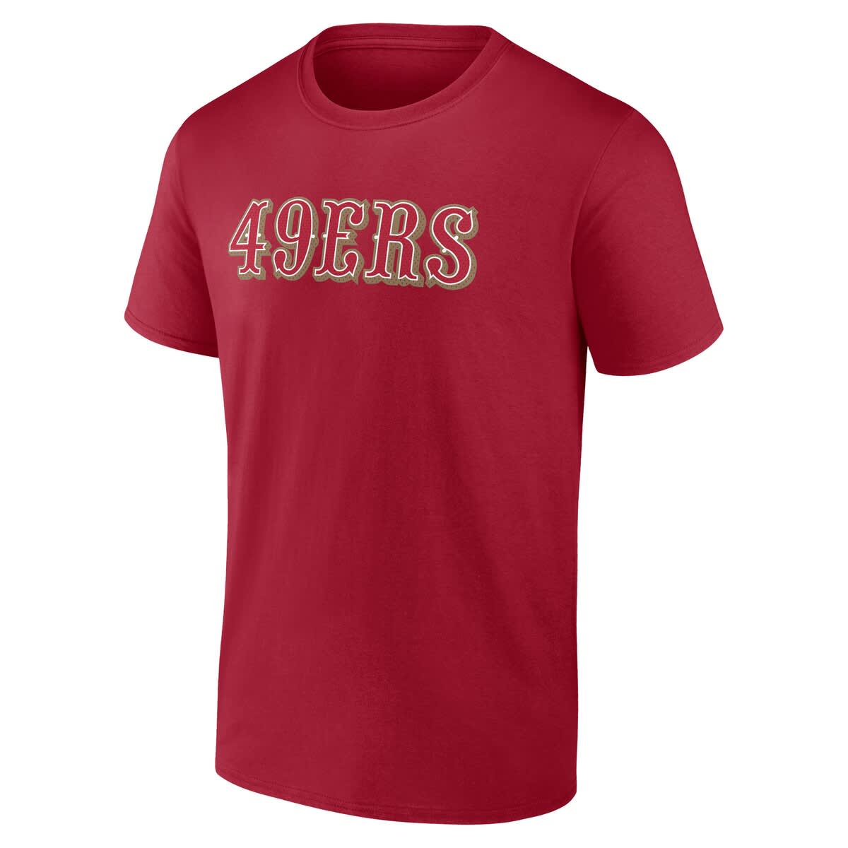 Men's Logo AthleticScarlet San Francisco 49ers #1 Dad Jersey T-Shirt - image 2