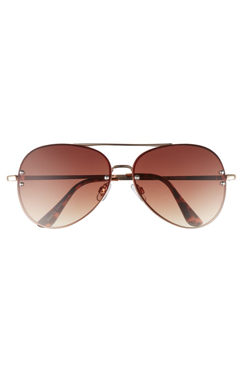 BP. 60mm Oversize Mirrored Aviator Sunglasses, Alternate, color,