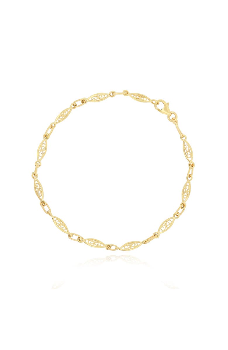 The Lovery Fine Jewelry Gold Lace Bracelet, Main, color, Yellow Gold