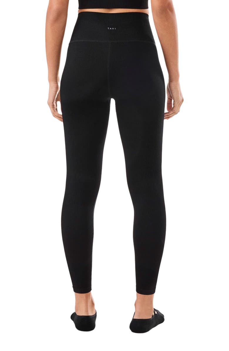 Tavi Seamless 7/8 Rib Legging, Alternate, color, Ebony