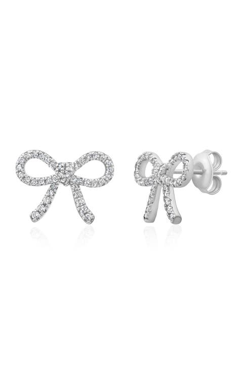 Fairy Tale Pavé Cubic Zirconia Stud Earrings