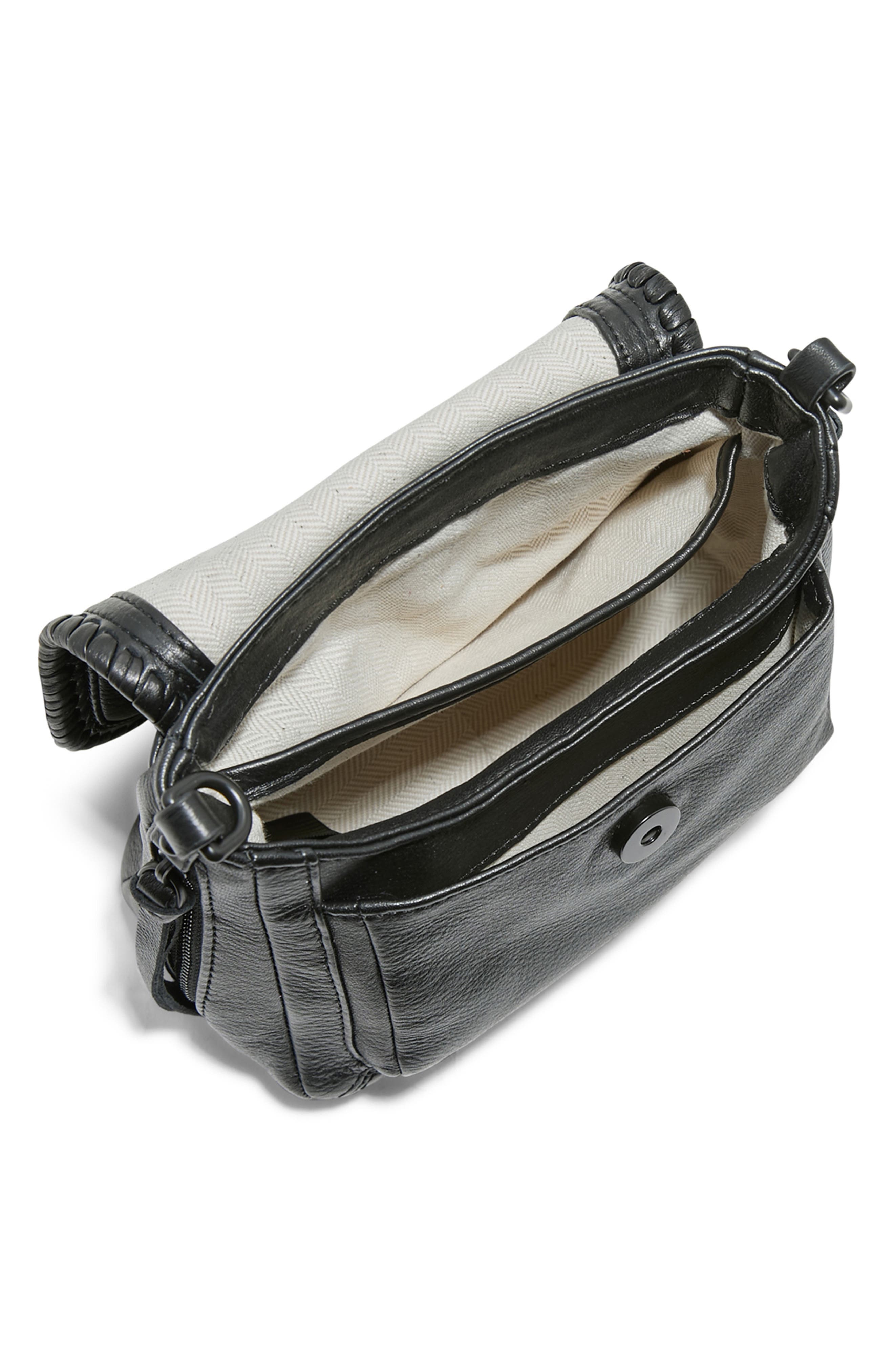 AIMEE All for Love Leather Mini Crossbody Bag, Alternate, color, Black
