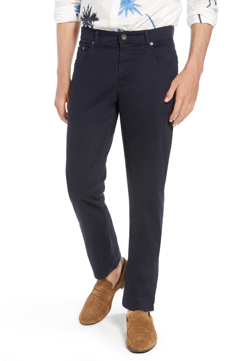 Cooper Prestige Straight Leg Stretch Cotton Pants, Main, color, PERMA BLUE