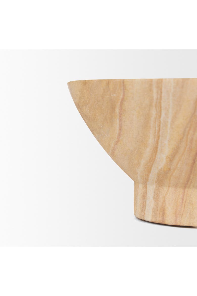 Ramira Sandstone Decorative Pedestal Bowl, Alternate, color, Brown