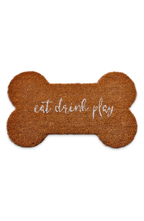 Eat Drink Play Bone Doormat