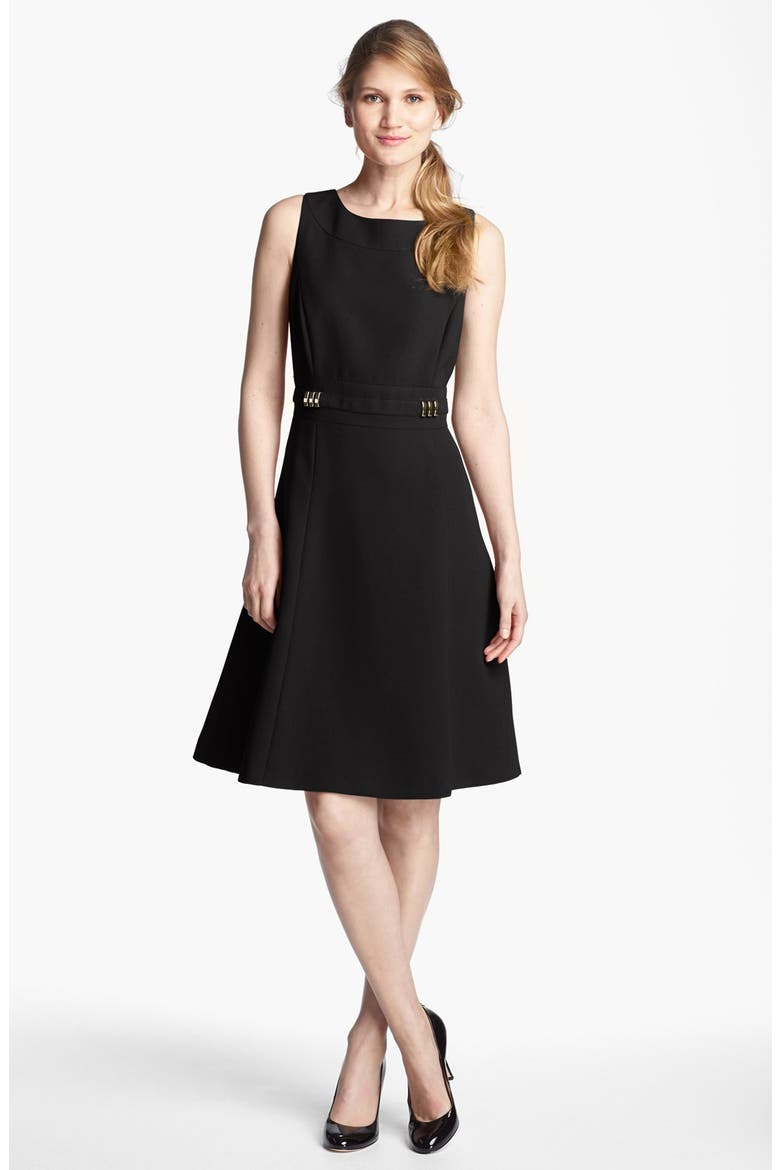 Fit & Flare Dress, Main, color, BLACK