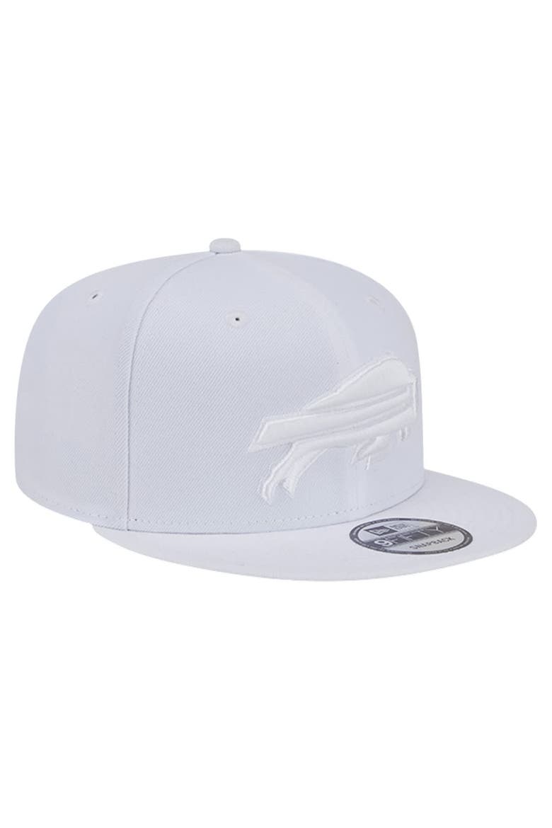 Men's New Era Buffalo Bills Main White on White 9FIFTY Snapback Hat, Alternate, color, White
