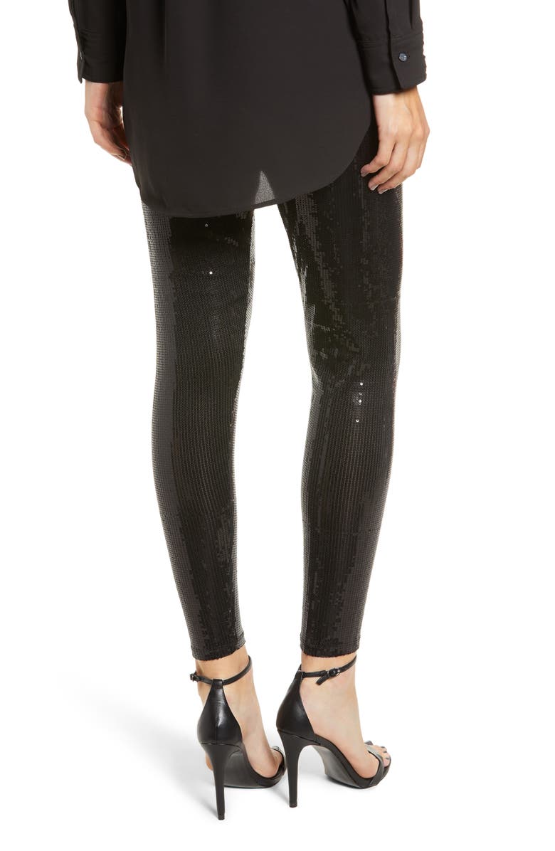 Nordstrom Sequin Leggings, Alternate, color, 