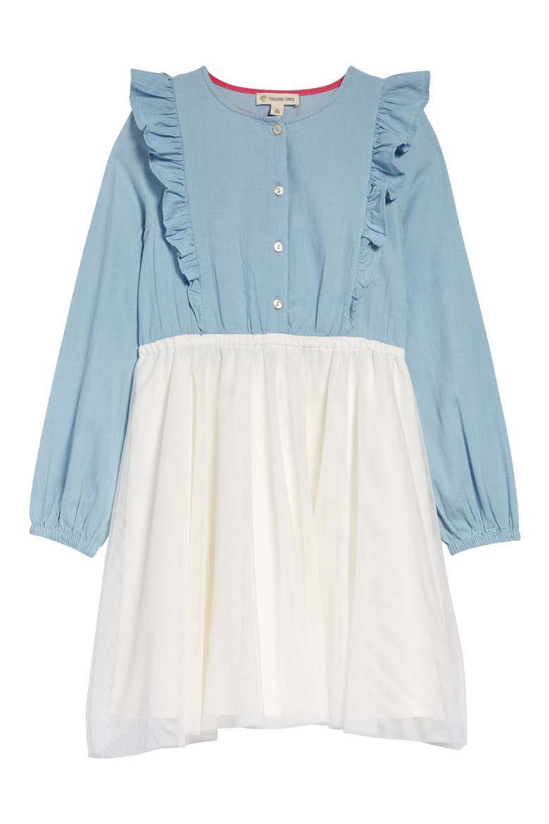 Kids' Chambray Dress, Main, color, BLUE SKY WASH