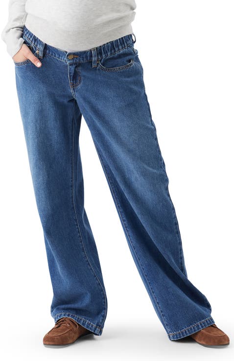 Billie Elastic Wide Leg Maternity Jeans