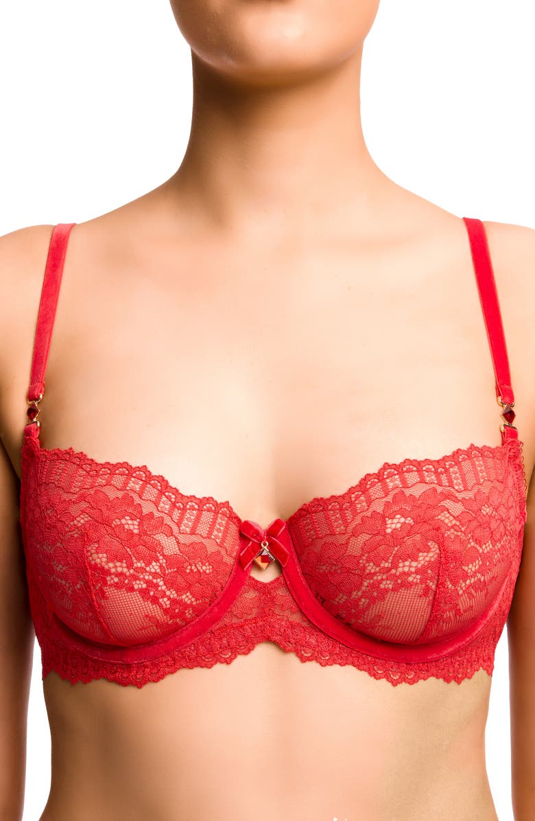 Dita Von Teese Floradora Underwire Balconette Bra, Alternate, color, 