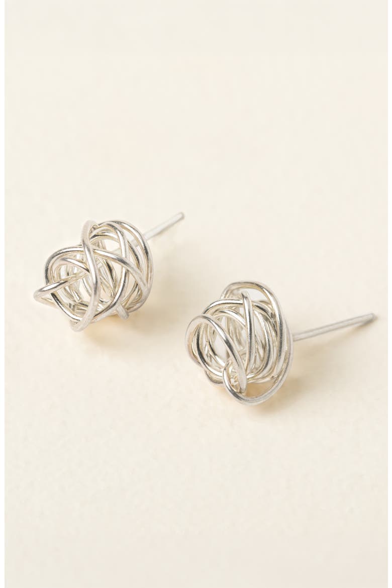 Winding Road Earrings, Main, color, Silver