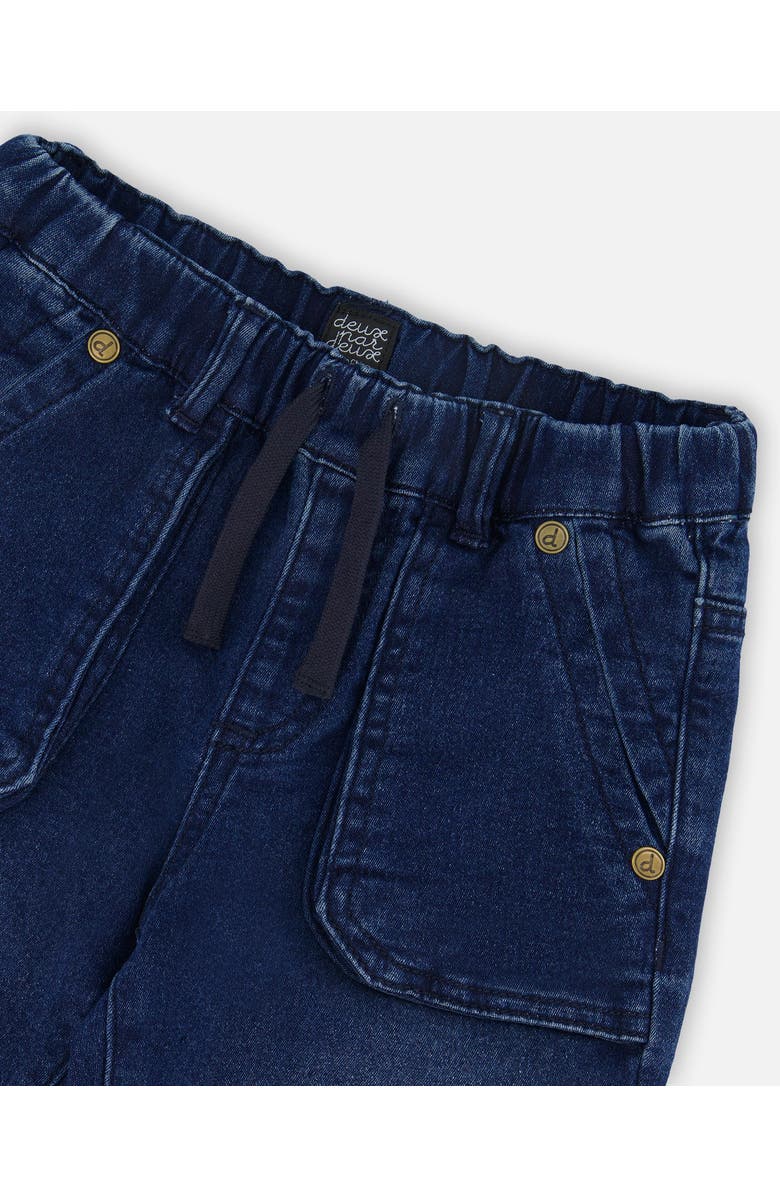 Deux par Deux Baby Boy's French Terry Denim Jogger Pant Dark Denim Blue, Alternate, color,