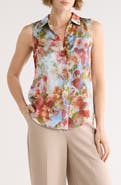 ELIE ELIE TAHARI Sleeveless Button-Up Shirt