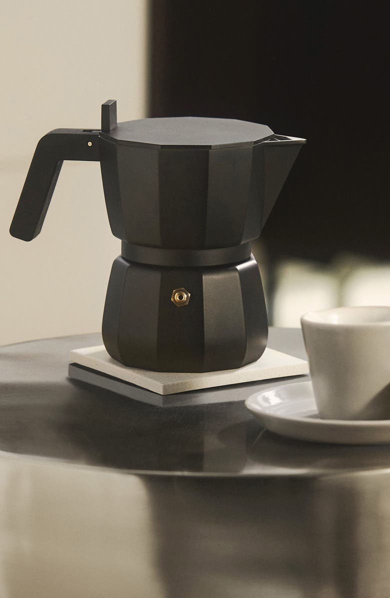 ALESSI Moka Espresso Coffee Maker, Alternate, color, Black