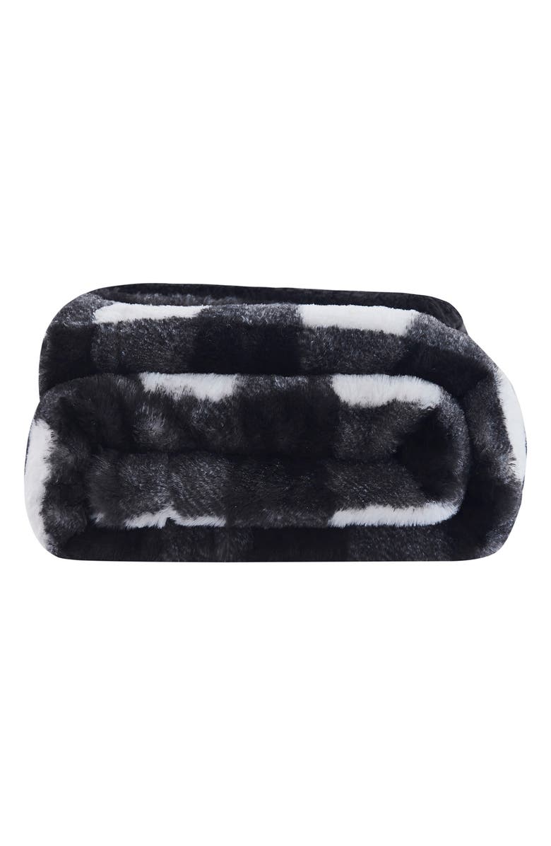 SUTTON HOME Faux Rabbit Fur Throw Blanket, Alternate, color, 
