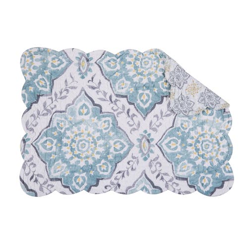 C & F Home C&f Home Harlan Placemats Set Of 6, 13" X 19" In Blue