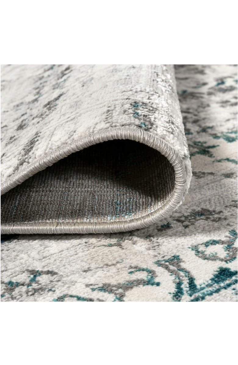 JONATHAN Y Tidal Modern Strie' Area Rug, Alternate, color, Gray/Turquoise