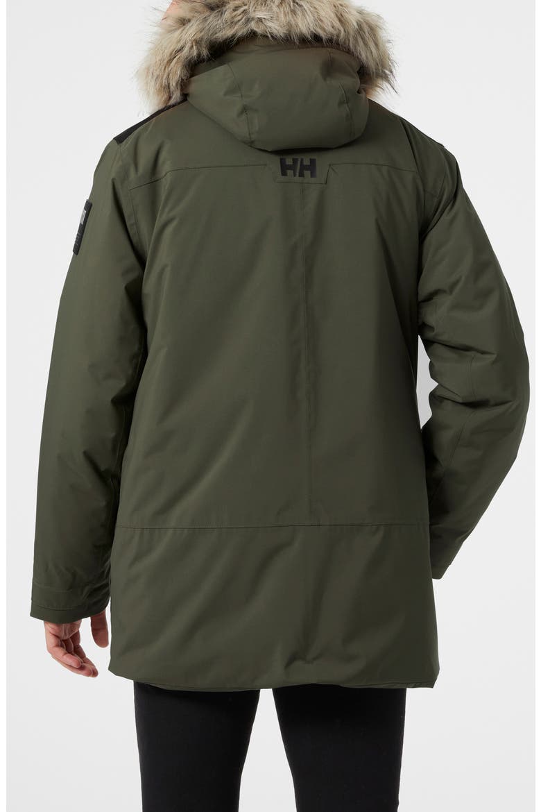 Reine Waterproof Insulated Parka with Faux Fur Trim Hood, Alternate, color, UTILITY GREEN
