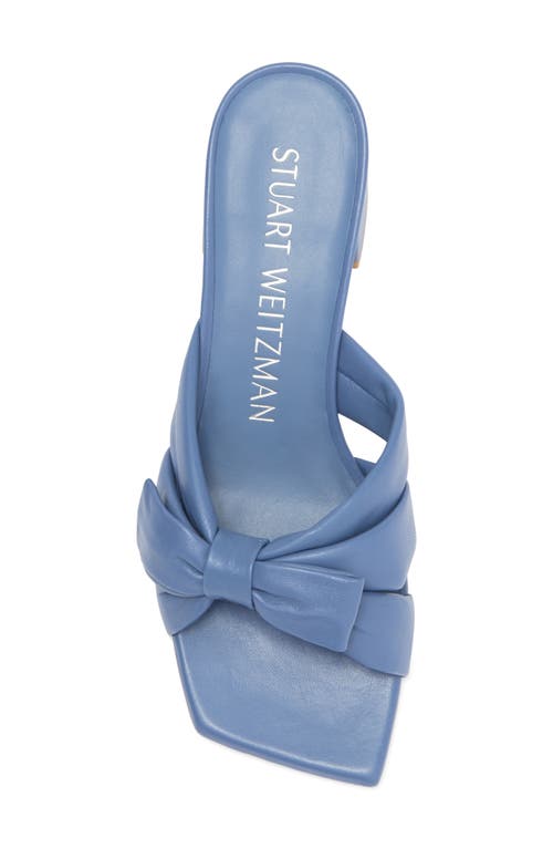 Stuart Weitzman Sofia Bow Sandal In Blue Steel