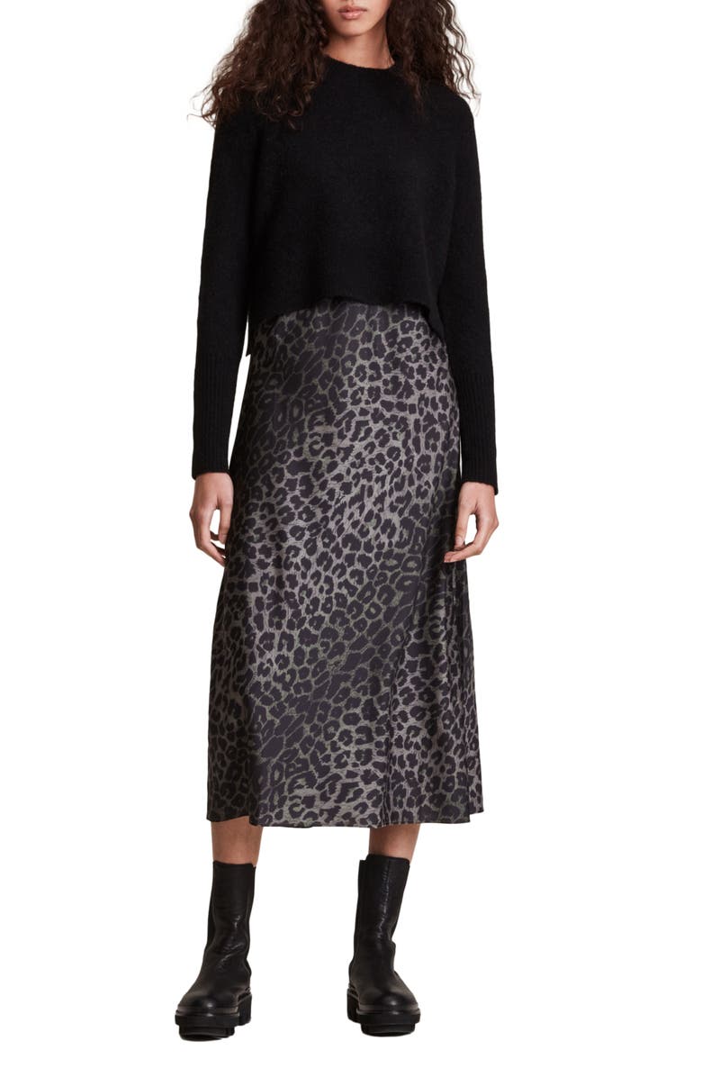 AllSaints Wick Alpaca Blend Crop Sweater, Alternate, color,