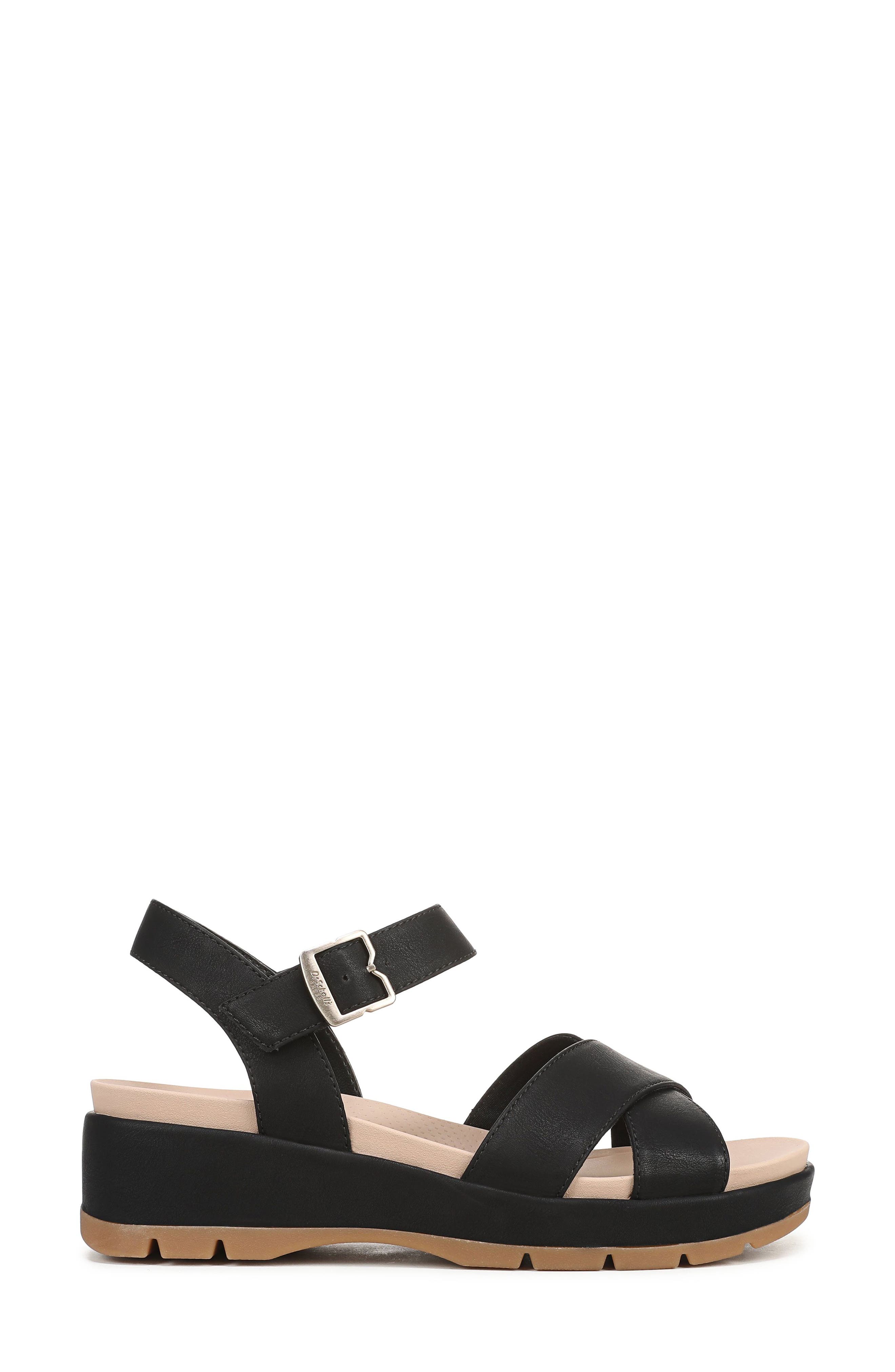 Dr. Scholl
s Free Love Ankle Strap Platform Slide Sandal, Alternate, color, Black