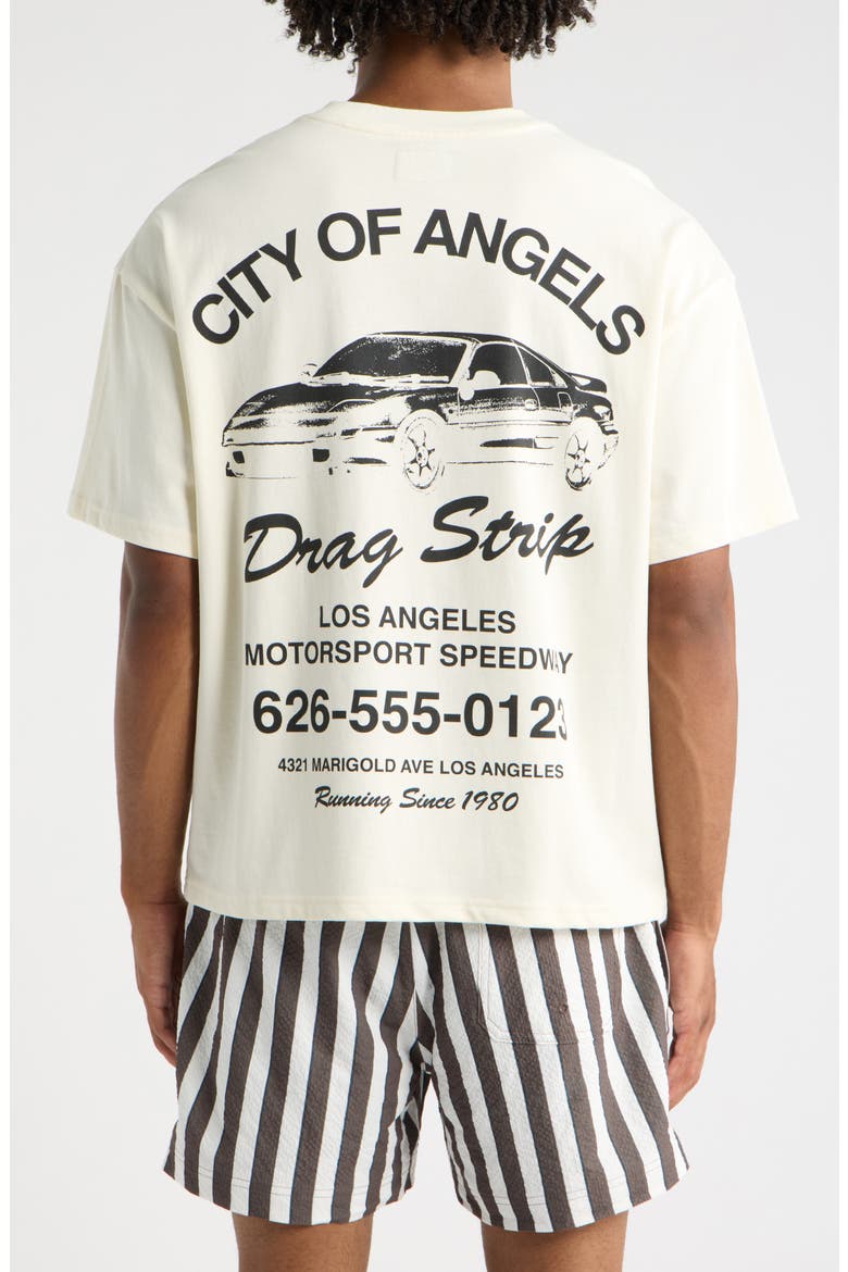 Drag Strip Graphic T-Shirt, Alternate, color, CREAM