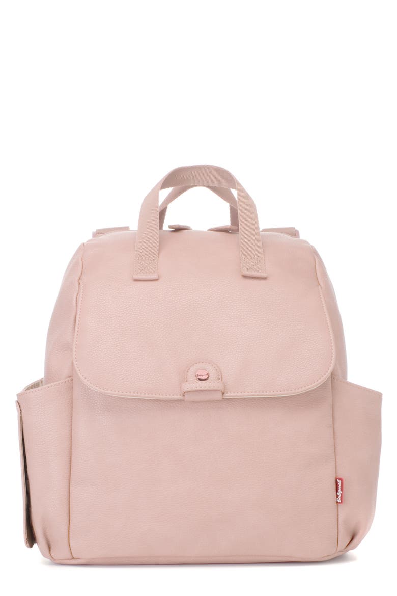 Robyn Convertible Faux Leather Diaper Backpack, Main, color, BLUSH