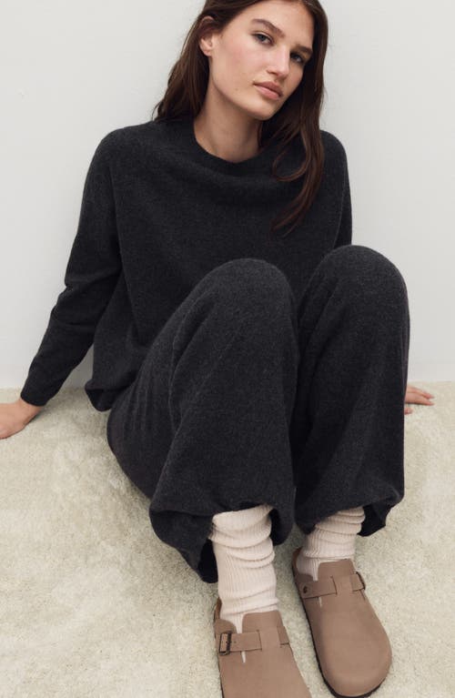 Mango Cashmere Straight Leg Jogger Pants In Black