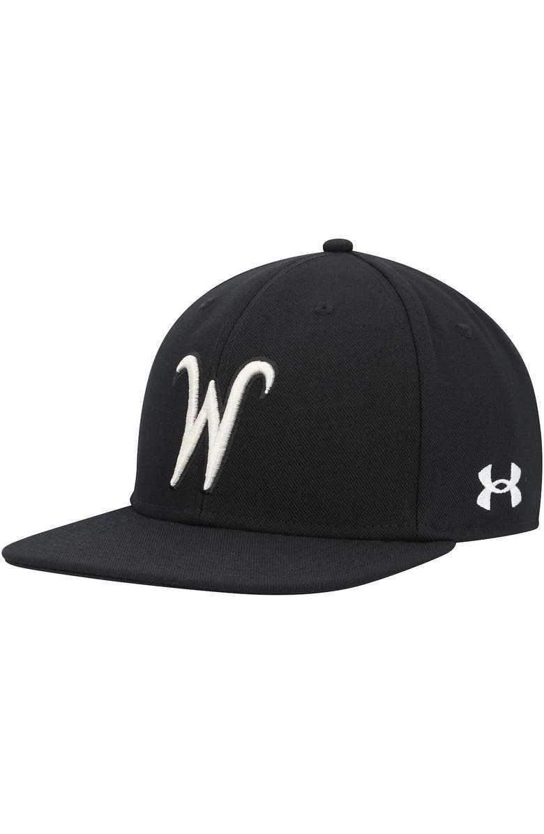 Under Armour Men's Under Armour Black Wichita State Shockers Baseball Flex Fit Hat, Alternate, color,