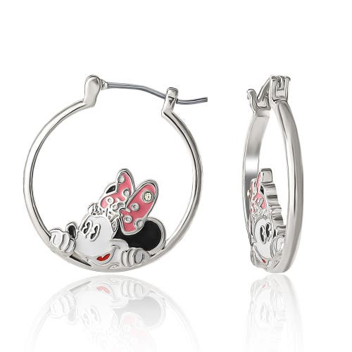 Disney Cute Head Hoop Earrings In Metallic