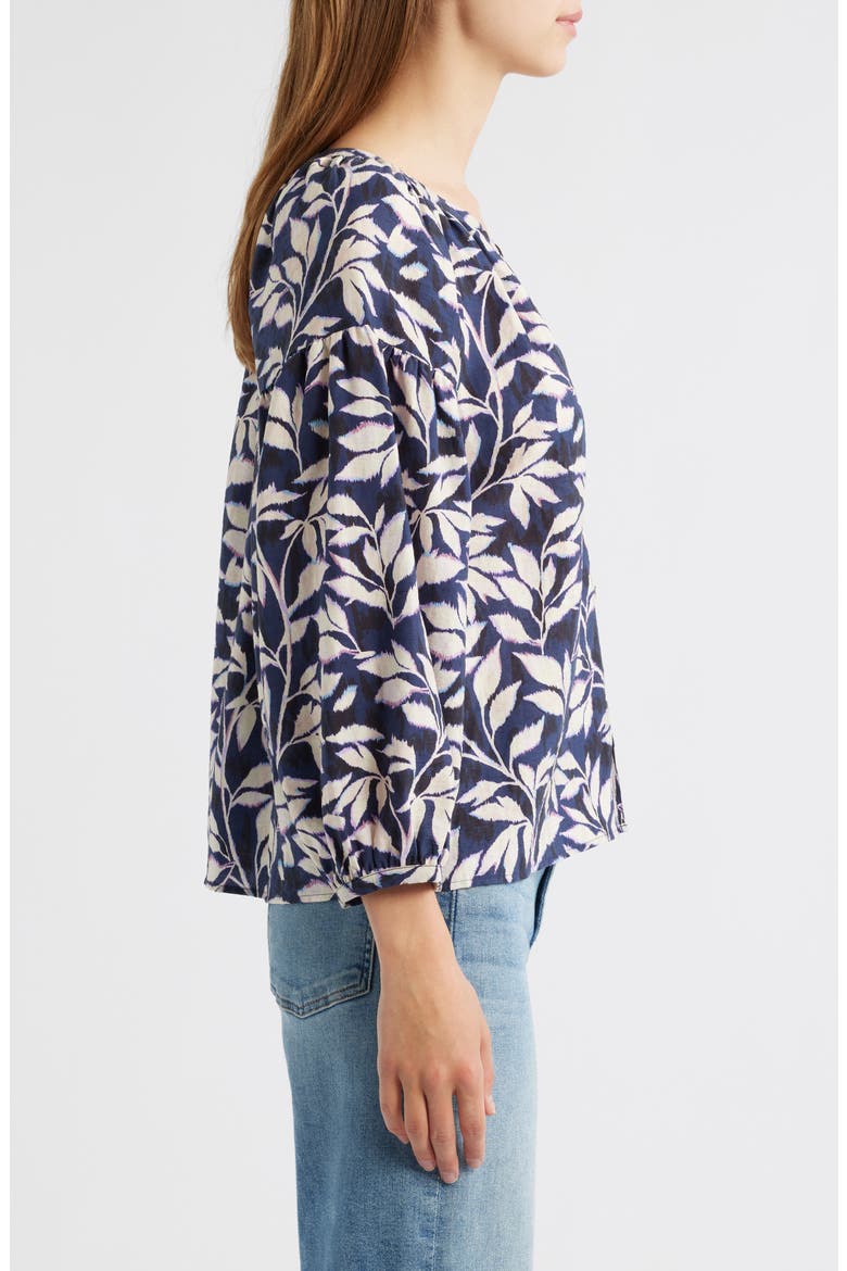 Vasia Print Top, Alternate, color, NAVY VINES