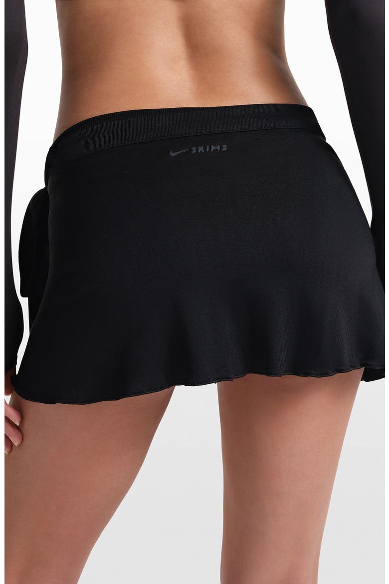 Stretch Knit Wrap Skirt, Alternate, color, OBSIDIAN