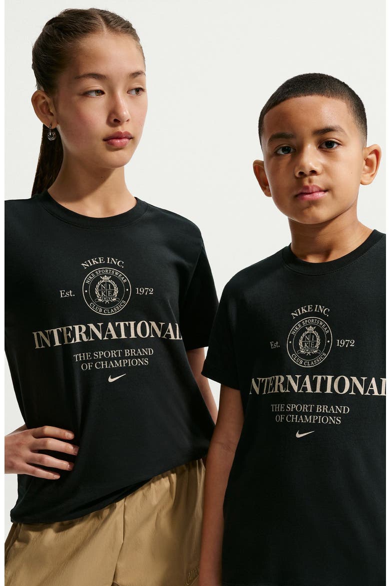 Kids' Sportswear International Graphic Tee, Alternate, color, BLACK