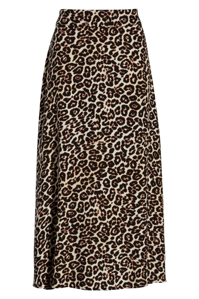 Kiwi Midi Skirt, Alternate, color, LEOPARD
