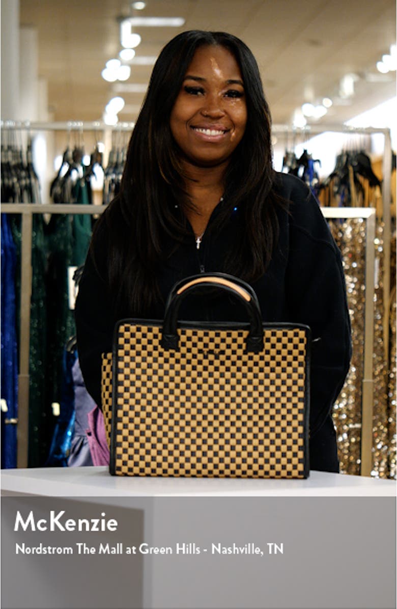 Medium Woven Nylon Box Tote, sales video thumbnail