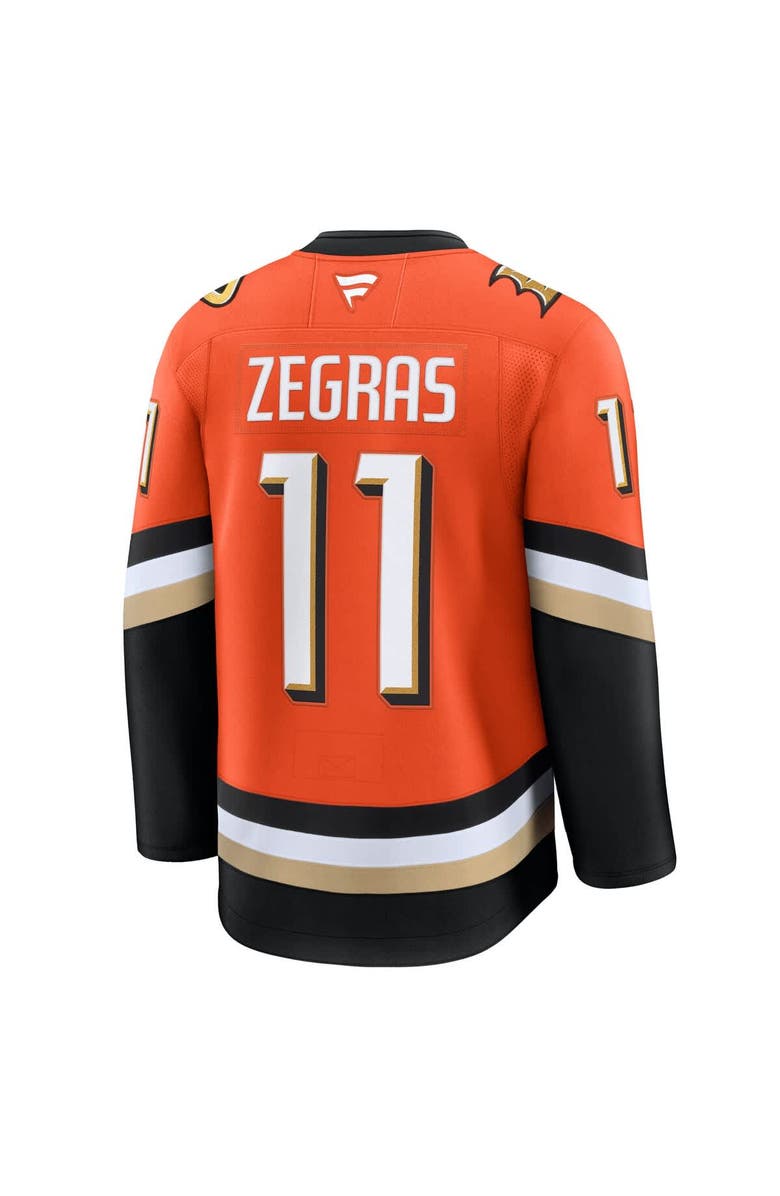 FANATICS Men's Fanatics Trevor Zegras Orange Anaheim Ducks Home Premium Jersey, Alternate, color,